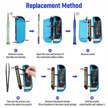 РЕМКОМПЛЕКТ МЕТАЛЛИЧЕСКИХ ЗАЩЕЛОК ДЛЯ JOY-CON NINTENDO SWITCH