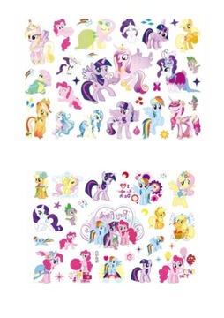 Zestaw 2x Tatuaż naklejki My Little Pony - kucyki
