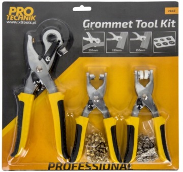 НАБОР Leathercraft 128 деталей: пробойник для кожи + люверсы.