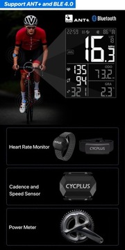 Велосипедный компьютер CYCPLUS M1 Bluetooth ANT+ GPS 2.0