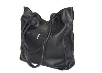 Большая сумка через плечо из натуральной кожи XXL