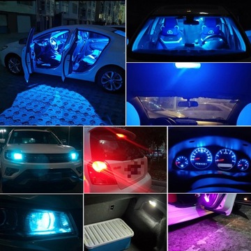 Светодиодная лампочка 8SMD 1210 W5W T10 Blue Parking