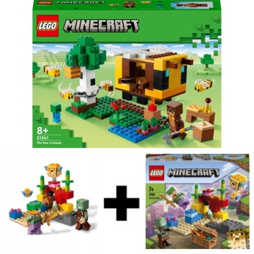 LEGO MINECRAFT PSZCZELI UL ZESTAW 21241 + LEGO 21164 ZESTAW PREZENTOWY
