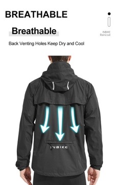 INBIKE Велосипедные дождевые куртки Мужские с капюшоном Водонепроницаемые велосипедные куртки MTB