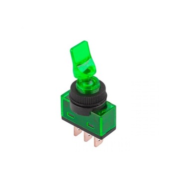 Przełącznik podświetlany ASW-14D zielony 20A 12V
