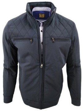 КУРТКА ОСЕННЯЯ МУЖСКАЯ, ТЕМНО-СИНЯЯ ПЕРЕХОДНАЯ, ПРЯМАЯ 0720 L