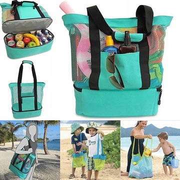 TORBA PLAŻOWA 2W1 DO PRZECHOWYWANIA NA PLAŻY
