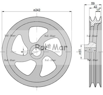 Шкив нижнего шнека Bizon
