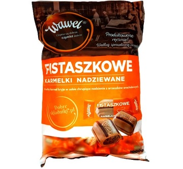 WAWEL FISTASZKOWE KARMELKI NADZIEWANE 1kg DATA: 2025.04