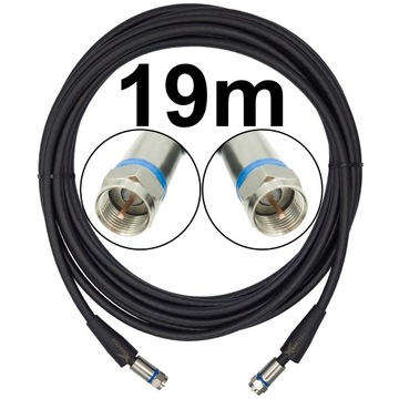 Kabel koncentryczny WTYK F - WTYK F zewnętrzny 19m