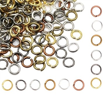 MIX METALOWE OGNIWKA KÓŁECZKA 6mm 150szt