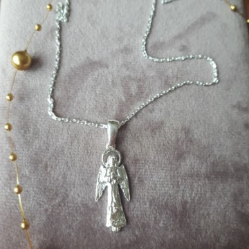 серебряная подвеска ангел с цепочкой pr925
