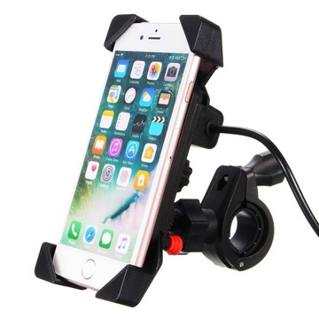 ДЕРЖАТЕЛЬ ДЛЯ МОТОЦИКЛА GPS ТЕЛЕФОНА USB ЗАРЯДНОЕ УСТРОЙСТВО 2A