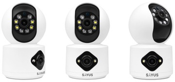 ВРАЩАЮЩАЯСЯ IP WIFI КАМЕРА ВНУТРЕННЯЯ ЭЛЕКТРОННАЯ НЯНЯ ДВЕ ЛИНЗЫ 3 Мпикс.