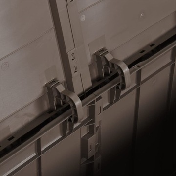 Садовый ящик, 180 л, коричневый, ПП ротанг