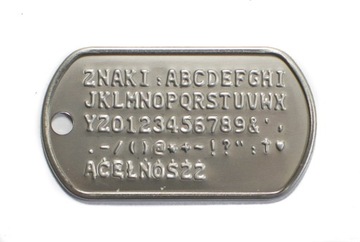 DOG TAG Z GRAWEREM, NIEŚMIERTELNIK, IDENTYFIKATOR