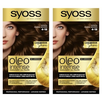 Syoss Oleo Intense farba do włosów mokka 4-18 x2