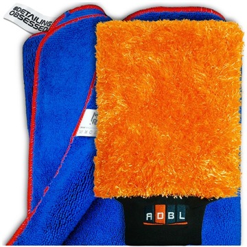 ZESTAW DO MYCIA AUTA rękawica z mikrofibry, ręcznik + wiadra z separatorami