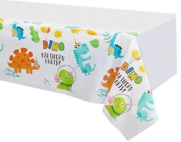 Obrus Dinozaury Dino Dekoracja na Stół Urodziny 130x220 cm