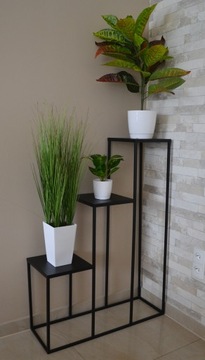 KWIETNIK STOJĄCY STOJAK PÓŁKA NA KWIATY METALOWY PRODUKT POLSKI 3 donicowy