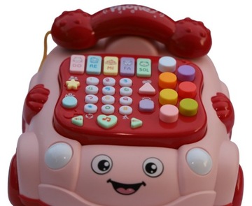 ТЕЛЕФОН НА КОЛЕСАХ С ТРУБКОЙ ИНТЕРАКТИВНЫЕ РАЗВИВАЮЩИЕ ПЕСНИ СВЕТА