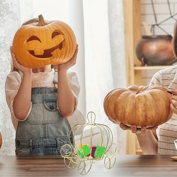 Золотое украшение Контейнер для конфет Тыква Украшение тележки