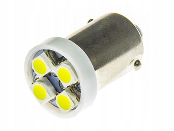 Żarówka Samochodowa LED T4W Ba9s 24V DC Kolor Biały Zimny 6000K OPTICON