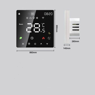 КОМНАТНЫЙ ТЕРМОСТАТ-РЕГУЛЯТОР Tuya Wifi 16A
