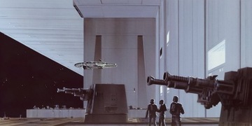 FOTOTAPETA STAR WARS HANGAR GWIAZDA ŚMIERCI STATKI