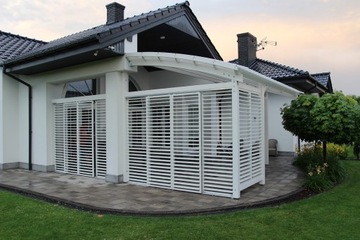 Деревянные жалюзи для кровли террасы, модуль 90х181см.