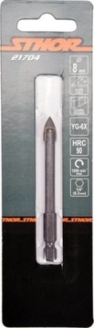 СВЕРЛО ПО СТЕКЛУ И КЕРАМИКЕ СВЕРЛО 8MM HEX 21704 STHOR