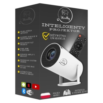 ПРОЕКТОР ПРОЕКТОР ANDROID TV 4K WIFI FULL HD ПОРТАТИВНЫЙ СМАРТ-ДИНАМИК HEELLY
