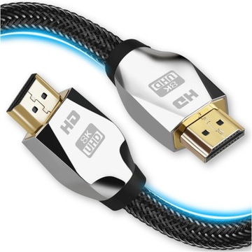 KABEL HDMI 2.1 8K 4K 144Hz 120Hz UHD eARC VRR HDR 48Gbps SPEED PRZEWÓD 1M