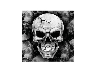 Салфетки Череп Хэллоуин 33см 12 шт.