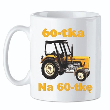 Kubek na 60-te urodziny 60-tka na 60-tkę 60 LAT