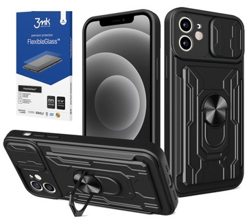 Etui PANCERNE COVER OBUDOWA do iPhone 11 Case HARD ARMOR i Szkło 3MK