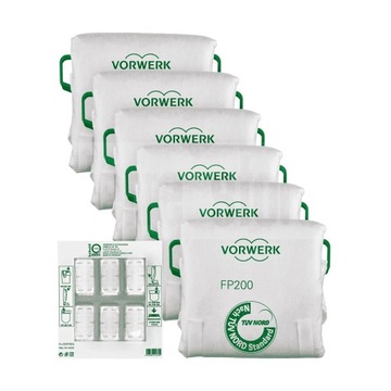 ORYGINALNE WORKI VORWERK KOBOLD VK200 DOVINA FP200 ZAPACH FILTRY VK 200