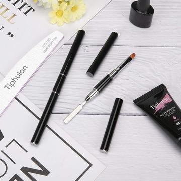 Кисть-кисть + шпатель для двойного акрилового геля Flexygel, 2-сторонняя