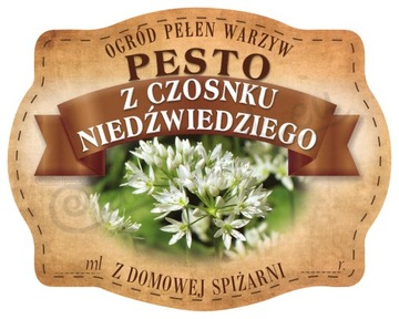 PESTO Z CZOSNKU NIEDŻWIEDZIGO - Etykieta na słoik