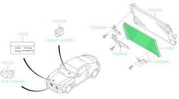 CHLADIČ KLIMATIZACE SUBARU BRZ 2.4 USA 2022-