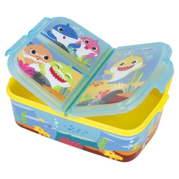 ŚNIADANIÓWKA trzykomorowa lunch box BABY SHARK