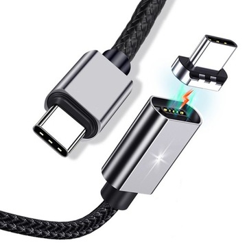 Kabel Magnetyczny USB C - USB-C 100W 5A PD QC4 1 metr C- C