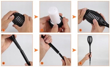 Садовый светильник SOLAR TORCH пламя 1700K M