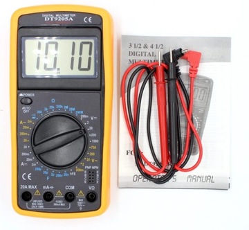 MIERNIK CYFROWY UNIWERSALNY DT9205A MULTIMETR LCD
