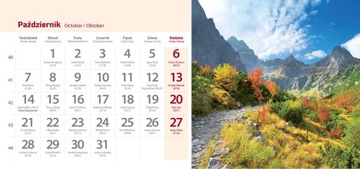 Kalendarz 2024 biurkowy stojący FOTO 24 x11cm TATRY GÓRY