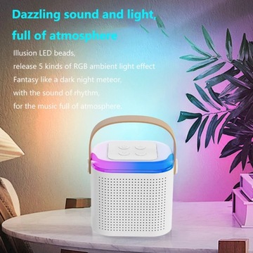 Микрофон Караоке-машина Портативная Bluetooth-колонка с 2