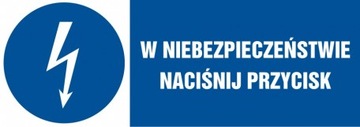 W niebezpieczeństwie nac. przycisk FOLIA 5,2x14,8