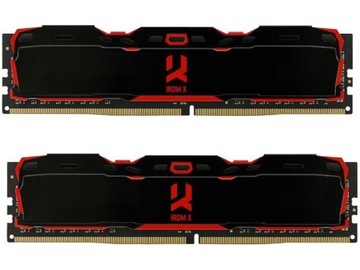 Оперативная память GOODRAM DDR4 16 ГБ 3200 DUAL IRDM x ЧЕРНЫЙ