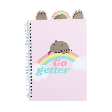 notatnik pamiętnik kołonotatnik z zakładkami kot Pusheen