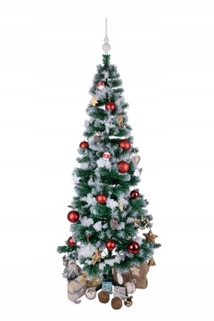 ИСКУССТВЕННАЯ РОЖДЕСТВЕНСКАЯ ЕЛКА АЛМАЗНАЯ СОСНА 220 СМ + ПОДСТАВКА